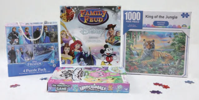 Printed jigsaw puzzles in retail packaging