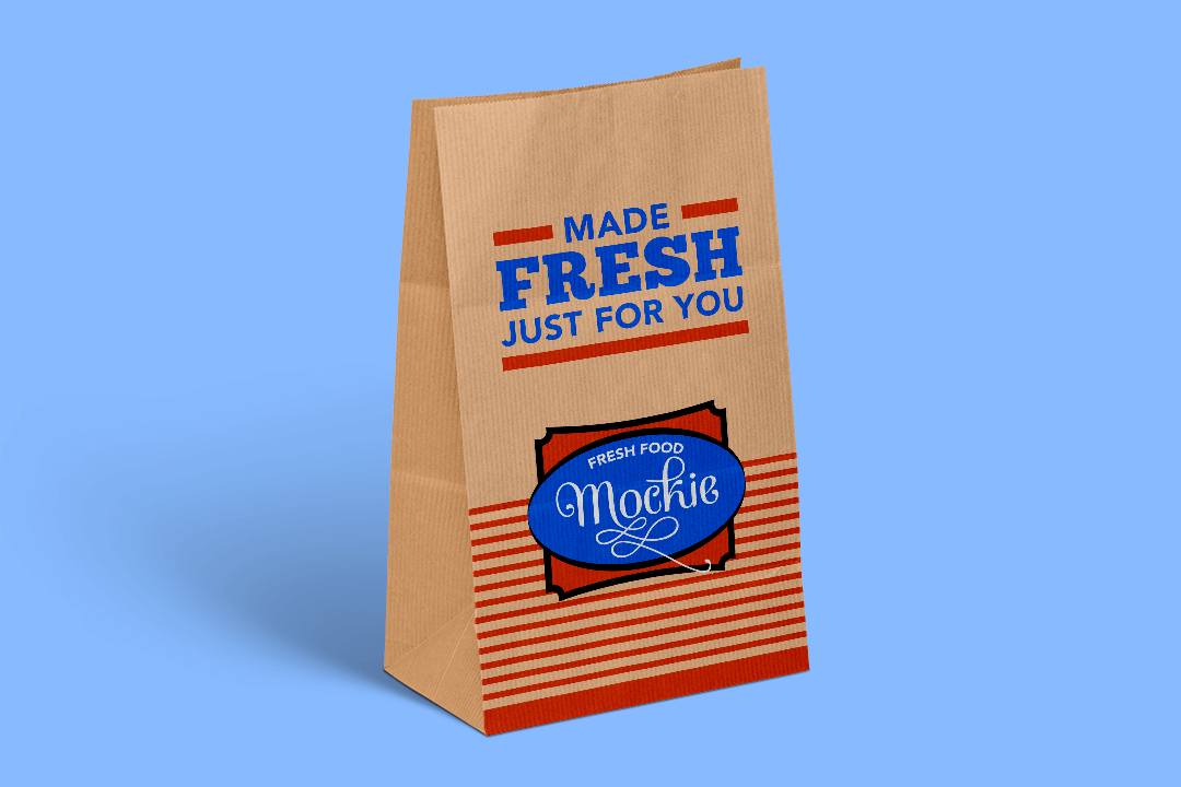 Custom printed kraft paper bag example